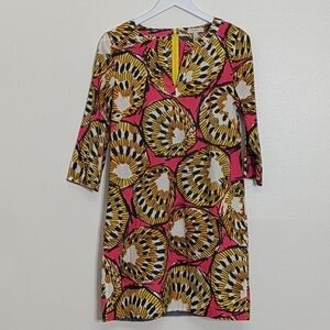 J. Crew Dress 8 Ratti Electric Kiwi Tunic Cotton Pockets